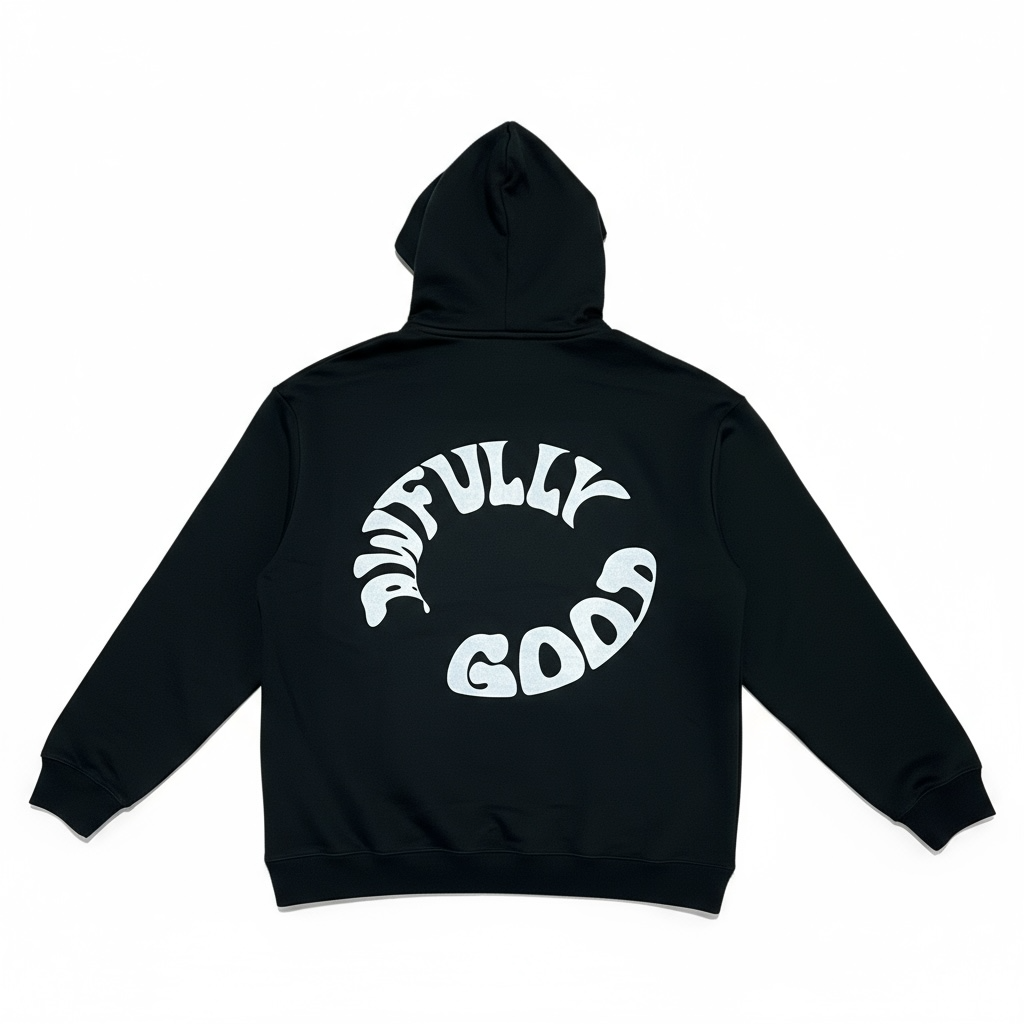 Awfully Good Logo Hoodie (black/white)