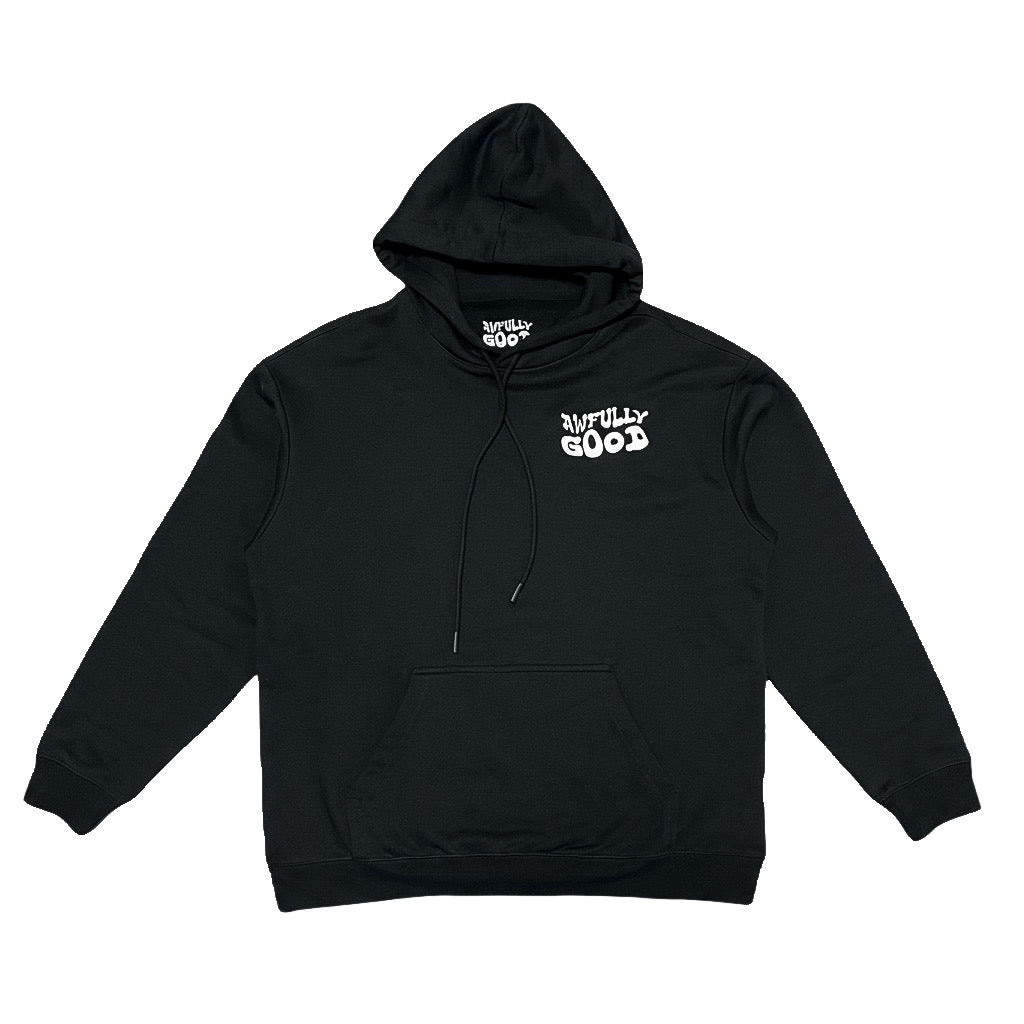 Awfully Good Logo Hoodie (black/white)