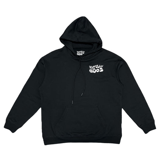 Awfully Good Logo Hoodie (black/white)