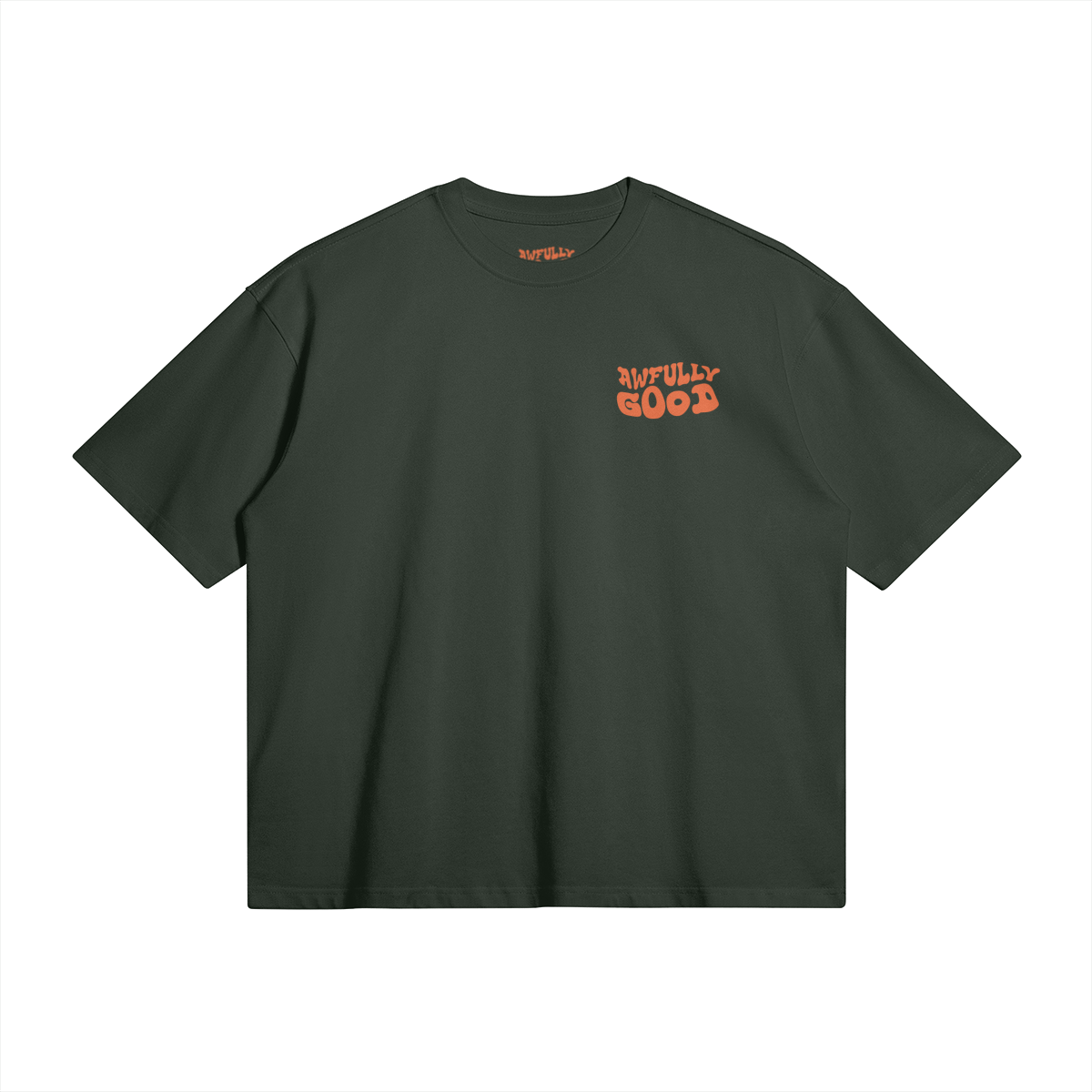 Awfully Good Logo Tee (green/orange)