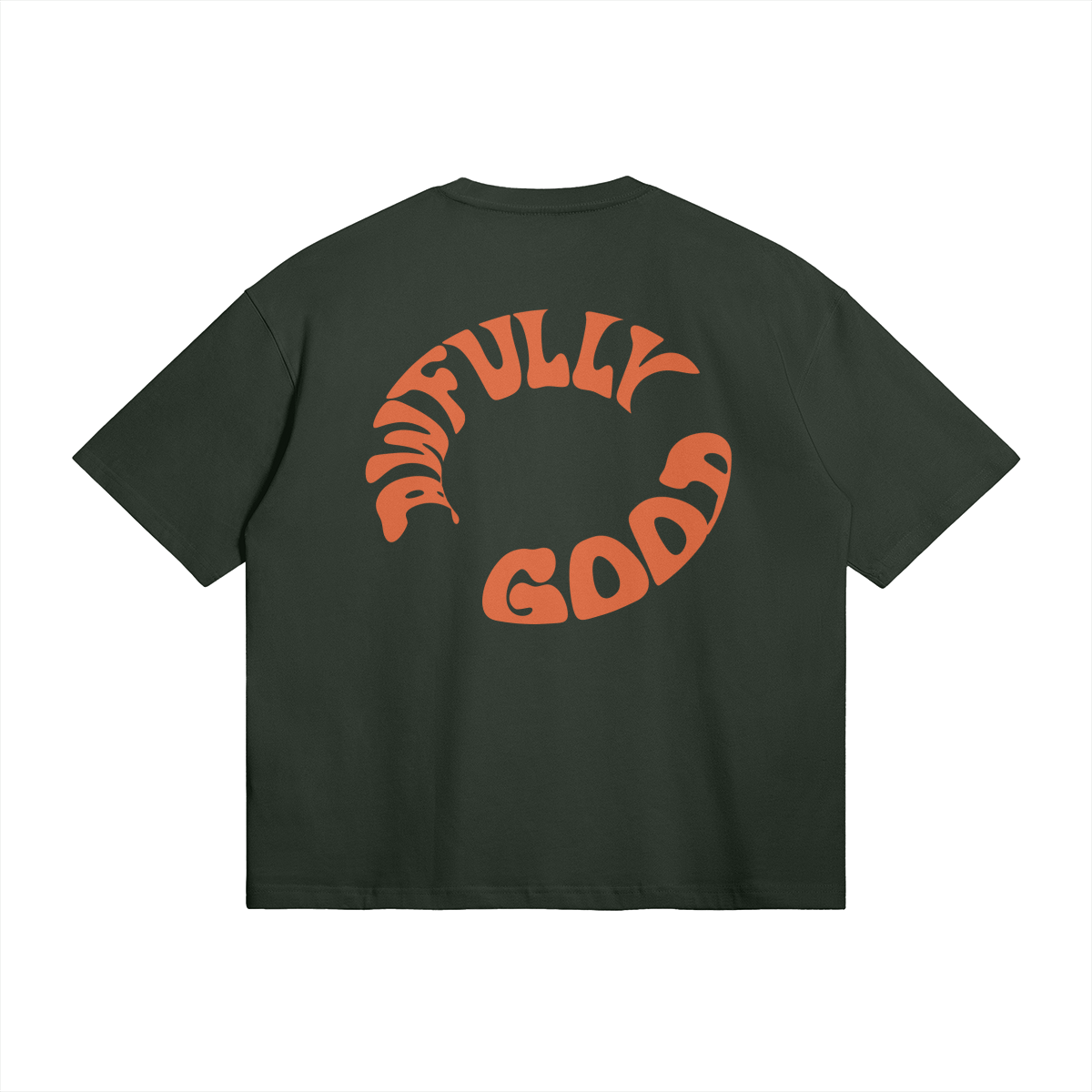 Awfully Good Logo Tee (green/orange)